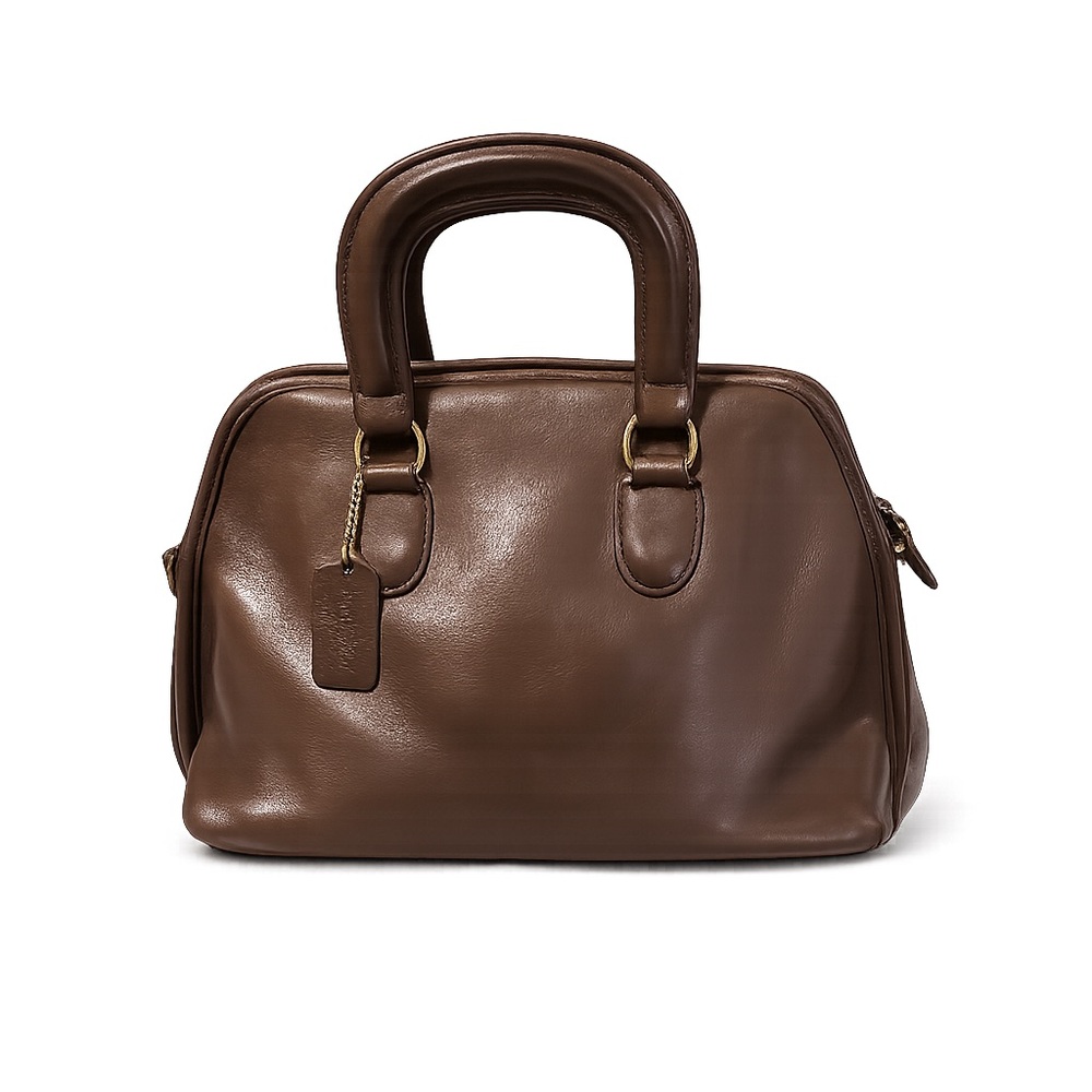 Elegant COACH BAXTER 9903 Dark Brown Leather Handbag Purse Satchel Made in US